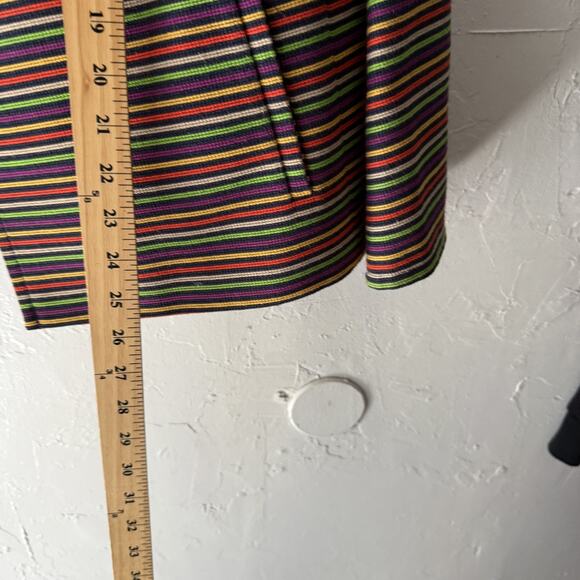 Talbots Blazer Womens 22WP Striped Two Button Lined Cotton Blend Jacket Plus Siz - Picture 7 of 12